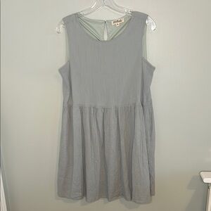 Boutique Green-Gray Sleeveless Dress